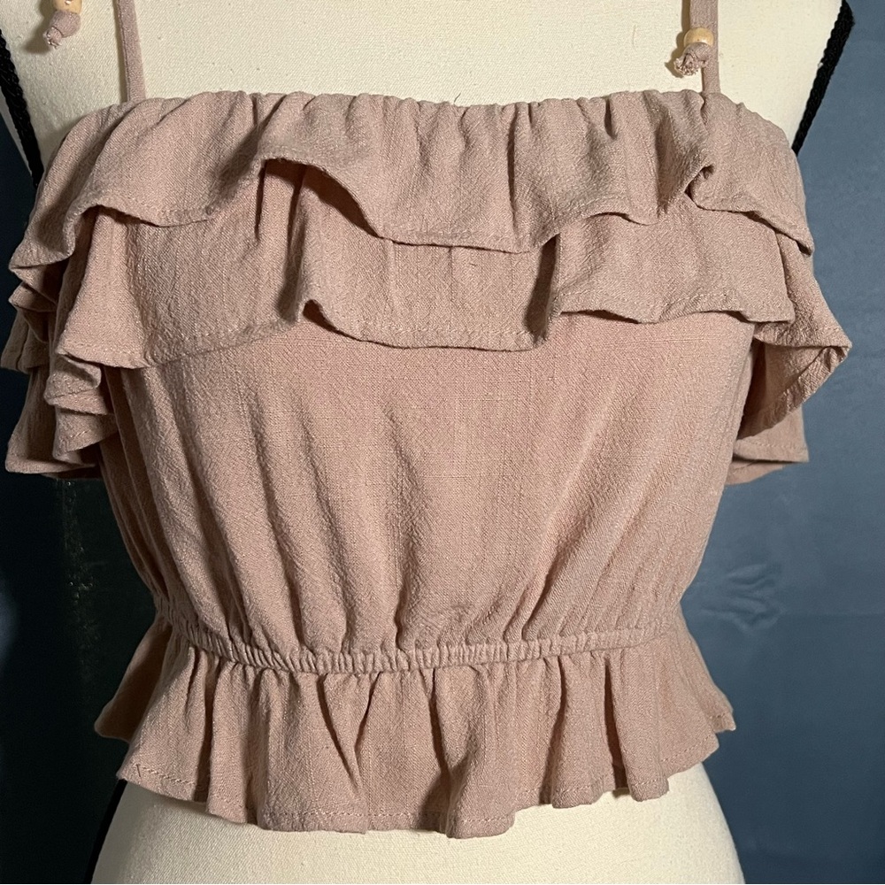 ILLA ILLA tan crop top